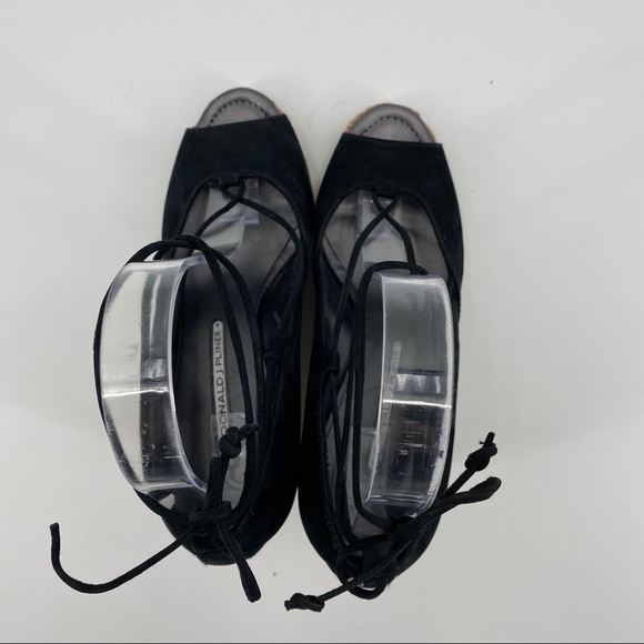 Donald J Pliner Mana black espadrille wedge 7 - Picture 4 of 6